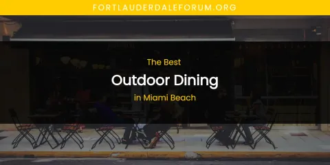 Miami Beach's Best Outdoor Dining
