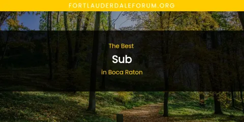 The Absolute Best Sub in Boca Raton